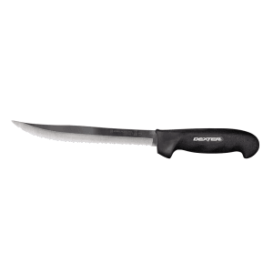 135-24293B 12" Slicer w/ Soft Black Rubber Handle, Carbon Steel