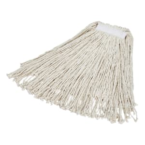 007-V118 Economy Mop Head - #24, 1" Headband, Cotton Yarn, White