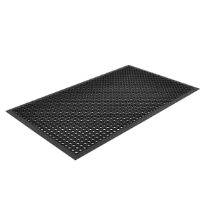 195-1003923 Competitor General Purpose Floor Mat, 3' x 3', 1/2" Thick, Black