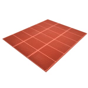 195-406183 Optimat Grease-Proof Floor Mat, 3' x 3', 1/2" Thick, Red