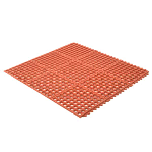 195-993436 Ultra Mat Grease-Resistant Floor Mat, 3' x 3', 1/2" Thick, Red