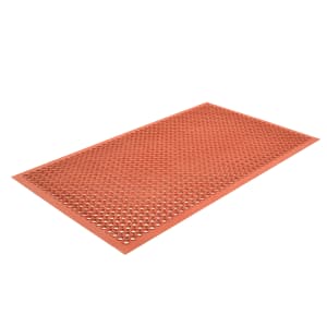 195-T30S0035RD Apex Competitor Anti-Fatigue Floor Mat - 3' x 5', Rubber, Red