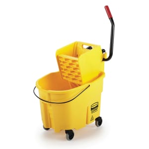 007-758088Y 35 qt WaveBrake Mop Bucket Combo - Side Press Wringer, Plastic, Yellow