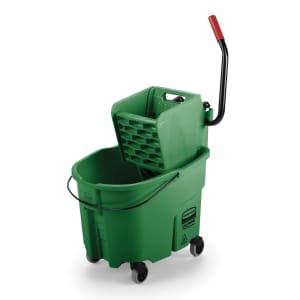 007-758888GR 35 qt WaveBrake Mop Bucket Combo - Side Press Wringer, Plastic, Green