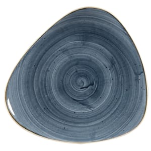 893-SBBSTR101 10 1/2" Triangular Stonecast® Lotus Plate - Ceramic, Blueberry