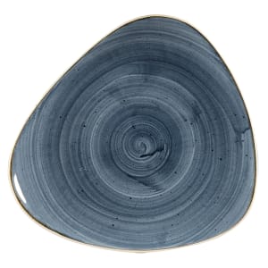 893-SBBSTR121 12 1/4" Triangular Stonecast® Lotus Plate - Ceramic, Blueberry