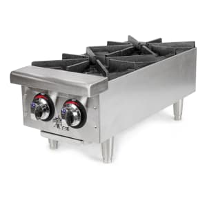 062-602HF 12" Gas Hotplate w/ (2) Burners & Manual Controls