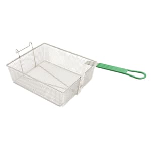 006-8030015 Fryer Basket w/ Coated Handle & Front Hook, 14" x 11 3/4" x 4 11/16"