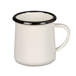229-80009 12 oz Enamelware Mug - Porcelain, Creamy White