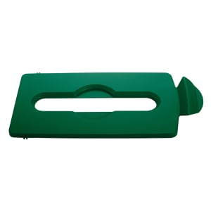 007-2007886 Hinged Lid Insert for 23 gal Slim Jim® Recycling Containers - Paper, 16 1/2" x 8", Green