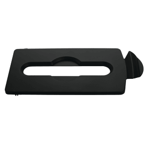 007-2007894 Hinged Lid Insert for 23 gal Slim Jim® Recycling Containers - Paper, 16 1/2" x 8", Black