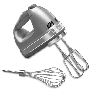 449-KHM7210CU 7 Speed Hand Mixer w/ Turbo Beater Accessories & Pro Whisk, Contour Silver