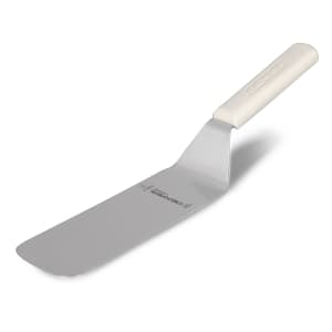135-16363 SANI-SAFE® 8"x3" Cake Turner w/ Polypropylene White Handle, Stainless Steel