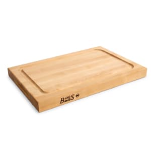 416-BBQBD Reversible Cutting Board w/ Grooved Edge Grain, 12x18", Hard Rock Maple
