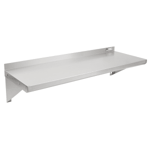 416-BHS1224 Solid Wall Mounted Shelf, 24"W x 12"D, Stainless