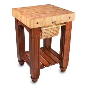 416-CUGB25CHRY 25" Gathering Block Table, Hard Maple Top w/ Warm Cherry Stain Base