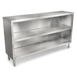 416-EDSC81560 60" Dish Cabinet w/ Open Base & Midshelf, 15"D