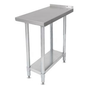416-EFT83015 Riser Top Filler Table w/ Galvanized Legs, Stainless Top, 30 x 15"