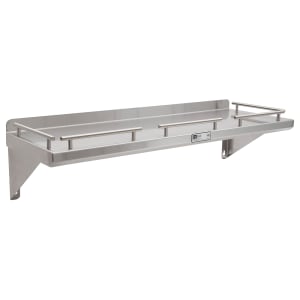 416-GRWS24 Solid Wall Mounted Shelf, 24"W x 12"D, Stainless