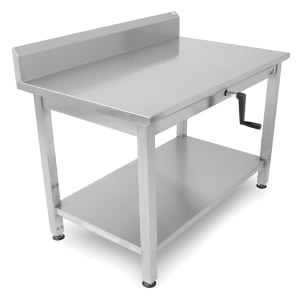 416-LT6R53060SSW 60" 16 ga Work Table w/ Undershelf & 300 Series Stainless Top, 5" Backsplash