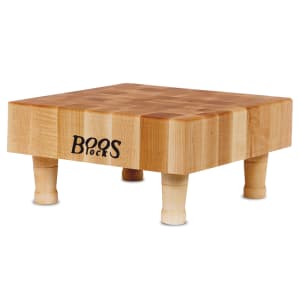416-MCS1 Maple Chopping Block w/ 4 Wooden Feet, 12 x 12 x 3" Thick