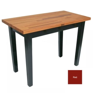 416-OC4825BN American Heritage Oak C Table, 48 x 25 x 35" H, Barn Red