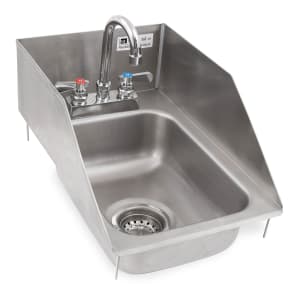 416-PBDISINK101405PS 12 1/2" 1 Compartment Sink w/ 10"L x 14"W Bowl, 5" Deep