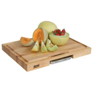 416-PM2418225P Gift Collection w/ 18x18x2 1/4" Cutting Board, Pan & Juice Groove, Cream