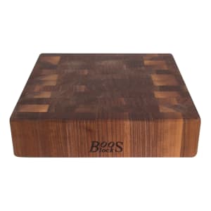 416-WALCCB151503 Chopping Block w/ Grips, 15x15x3", Walnut, Reversible