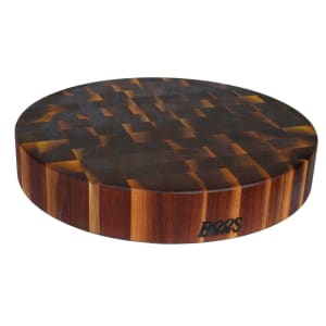 416-WALCCB183R Walnut Chopping Block, Non-Reversible, End Grain, 18" Dia x 3" Thick