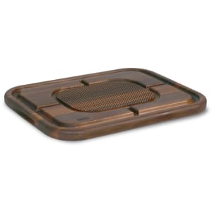 416-WALMN2418150SM Carving Collection Board w/ Grooves, Grips & Pan, 18x24x2 1/4", MN Walnut