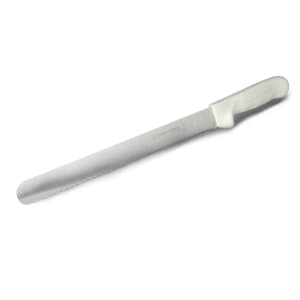 135-13463 SANI-SAFE® 12" Roast Slicer w/ Polypropylene White Handle, Carbon Steel