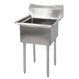 416-E1S8162012 21" 1 Compartment Sink w/ 16"L x 20"W Bowl, 12" Deep