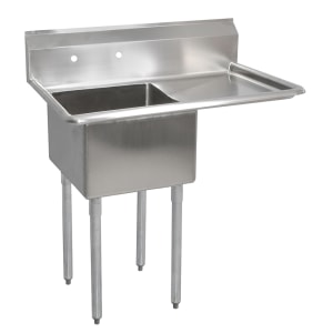 416-E1S81812R18 38 1/2" 1 Compartment Sink w/ 18"L x 18"W Bowl, 12" Deep
