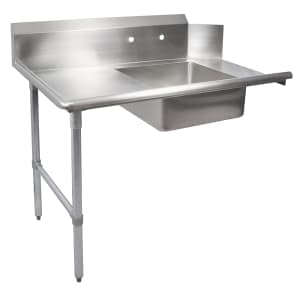 416-EDTS8S30L26 26" Soiled Dishtable w/ Galvanized Legs & 18 ga Stainless Top, L to R
