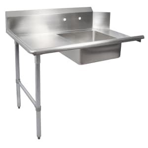416-EDTS8S30L48 48" Soiled Dishtable w/ Galvanized Legs & 18 ga Stainless Top, L to R