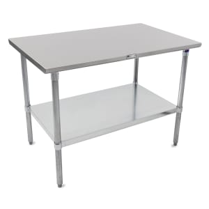 416-ST62448GSK 48" 16 ga Work Table w/ Undershelf & 300 Series Stainless Flat Top