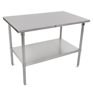 416-ST62496SSK 96" 16 ga Work Table w/ Undershelf & 300 Series Stainless Flat Top