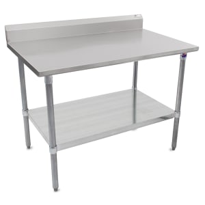 416-ST6R524120GSK 120" 16 ga Work Table w/ Undershelf & 300 Series Stainless Top, 5&quot...