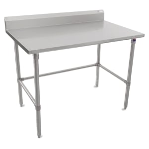 416-ST6R524120SBK 120" 16 ga Work Table w/ Open Base & 300 Series Stainless Top, 5"...