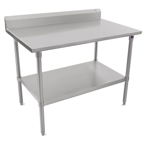 416-ST6R524120SSK 120" 16 ga Work Table w/ Undershelf & 300 Series Stainless Top, 5&quot...