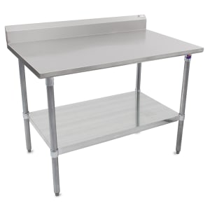 416-ST6R52430GSK 30" 16 ga Work Table w/ Undershelf & 300 Series Stainless Top, 5" Backsplash