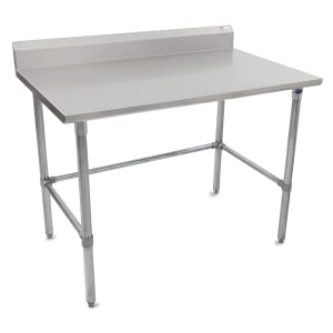 416-ST6R530120GBK 120" 16 ga Work Table w/ Open Base & 300 Series Stainless Top, 5"...