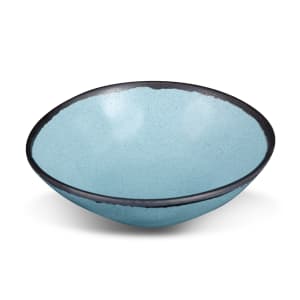 284-B180GBL 16 oz Round Pottery Market™ Salad/Soup Bowl - Melamine, Speckled Grayish Blue