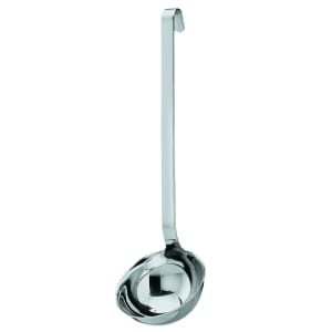 165-10007 10.8" Ladle w/ Pouring Rim & Hooked Handle, Stainless