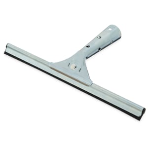 028-4007000 12" Hand Held Window Squeegee - Black Rubber, Stainless Handle