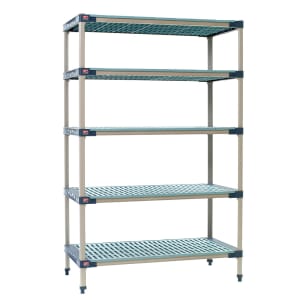 001-5X367G4 MetroMax® 4 Polymer Louvered Shelf Kit - 60"W x 18"D x 74"H
