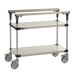 001-MS1836FSFS 2 Level Mobile PrepMate® MultiStation w/ Solid Shelving - 38"L x 19 2/5"W x 39 1/8"H