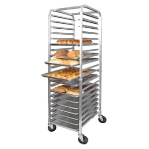 Winco ALRK-15 15-Tier Aluminum Sheet Pan Rack with Wire Slides and Hard Top  - LionsDeal