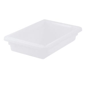 080-PFHW3 Food Storage Box - 18x12x3", Stackable, White